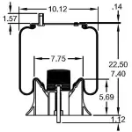 Trailer Air Spring Replaces 1R12-532, W01-358-9935, 64412, 9935