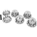 Chrome Plastic Spike Wheel Cover Set w/ 33MM Lug Nut Covers