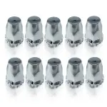 Chrome Plastic Universal Wheel Cover Set w/ 33 mm Lug Nut Covers