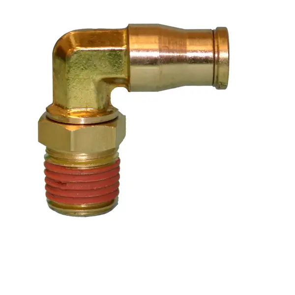 Male Elbow Swivel Brass Fitting 3/8\" OD x 1/2\" NPT 90Â° Angle