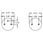 Convoluted Air Spring Replaces W01-358-6947, S-2630, 2B9-201