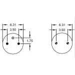 Convoluted Air Spring Replaces 2B9-206, S-5270, S-3518, 6905