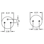 Convoluted Air Spring Replaces W01-358-6910, S-8768, 2B9-200