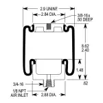 TR7031 Cabin Air Spring for Mack and Kenworth Trucks