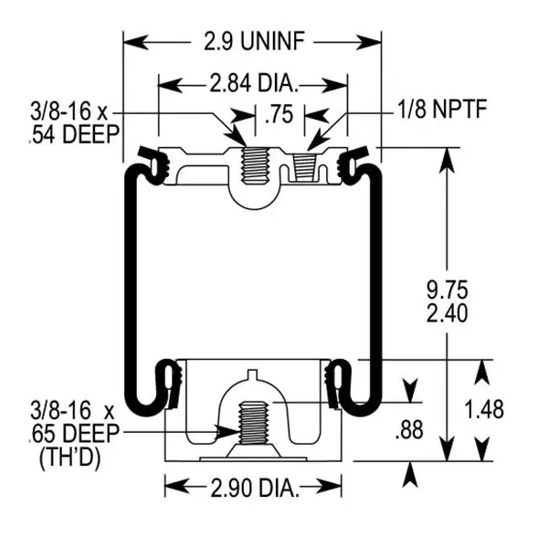 Cabin Air Spring for Navistar/International Replaces 2500012C1