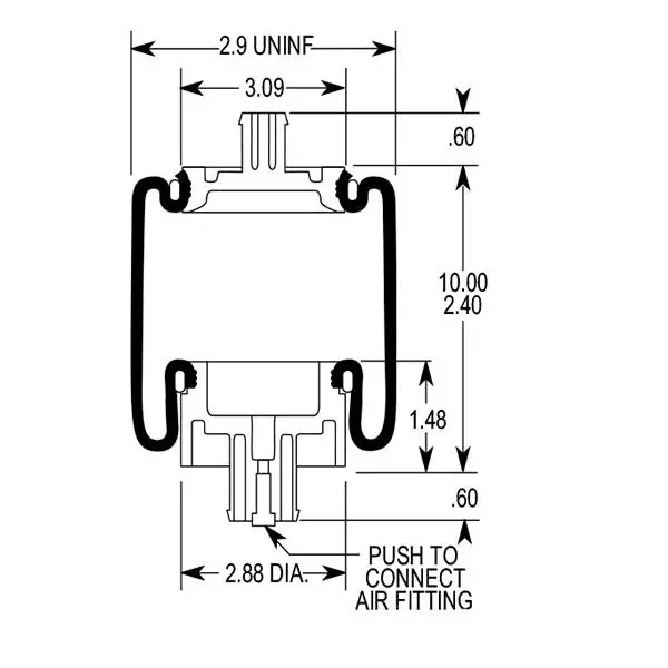 Cabin Air Spring for Kenworth Replaces T81-1000, W02-358-7109