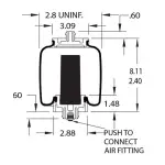 Cabin Air Spring for Freightliner Replaces 18-52651-000, 1S5-175