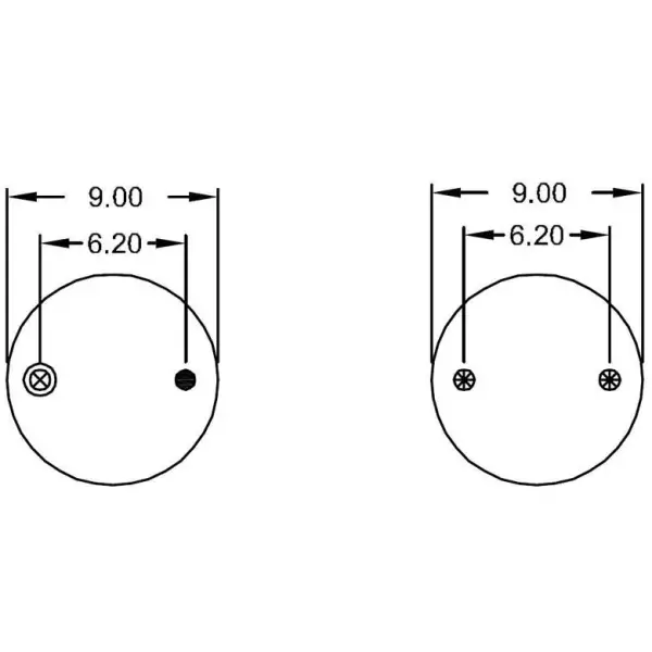 Convoluted Air Spring Replaces 2B12-440, W01-358-7555, 64284