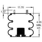 Convoluted Air Spring Replaces ASC 1500, 3B12-335, W01-358-7956