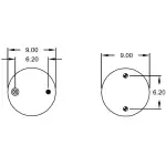 Convoluted Air Spring Replaces 3B12-335, W01-358-7996, 64570