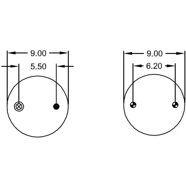 Convoluted Air Spring Replaces S-11637, W01-358-8008, 64562, 8008