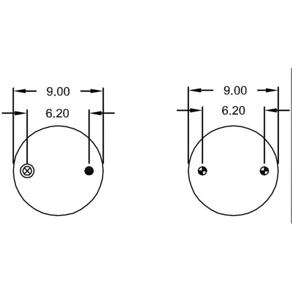 Convoluted Air Spring Replaces 3B12-303, W01-358-8018, 64285