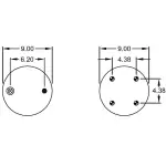 Convoluted Air Spring Replaces S-14487, 3B12-312, W01-358-8033