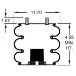 Convoluted Air Spring Replaces 3B12-322, W01-358-8042, 69747