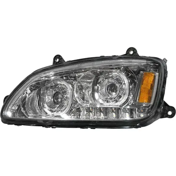 Left Side Chrome Projector Headlight for Kenworth T660 Trucks