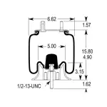 Trailer Air Spring Replaces ASCR1500, W01-358-5423, 665-13S559