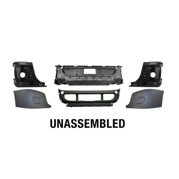 Black Bumper w/o Fog Light Hole 2008-2017 Freightliner Cascadia