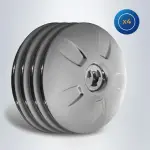 Aerodynamic 22.5\" Chrome Wheel Cover Caps Kit for Semi Trucks