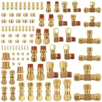 Brass DOT Nylon Tubing Air Brake Fitting Assortment Kit (101 pcs)