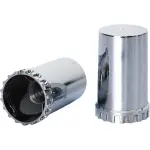 4 Pieces Chrome Plastic Rear Wheel Cover w/ 33 mm Lug Nut Covers