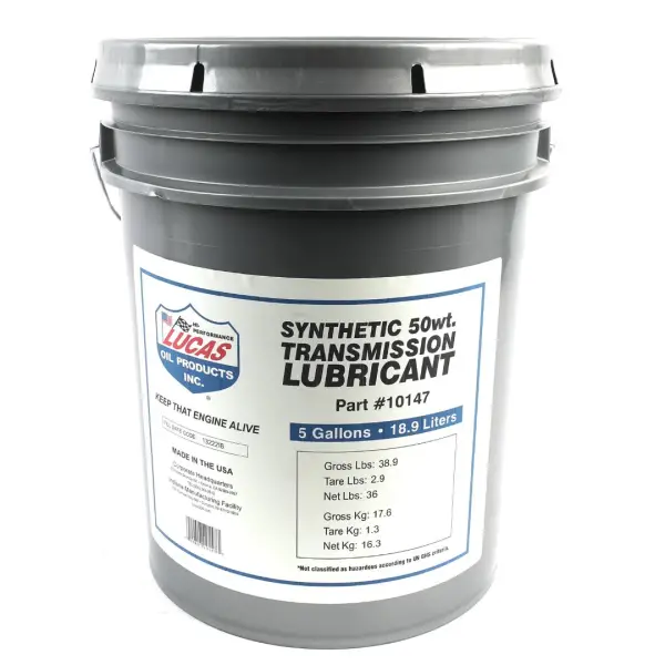 Lucas Oil 10147 SYN 50 WT Trans Lube 5 Gallon Pail