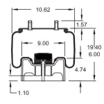 Trailer Air Spring Replaces S-20900, S-21800, W01-358-8709