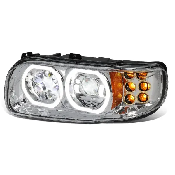 Driver Side Chrome Housing Led Headlight for Peterbilt Trucks