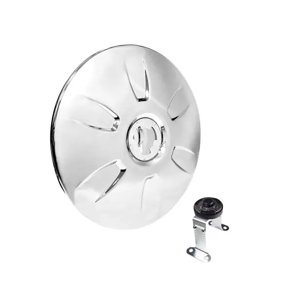 Single 22.5" Chrome Wheel Cap & Latch Set for Semi Trucks