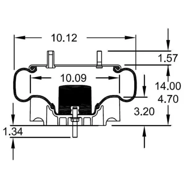 Trailer Air Spring Replaces W01-358-8729, 1R13-130, 1R13-261