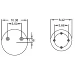 Trailer Air Spring Replaces S-21623, S-22045, W01-358-8755