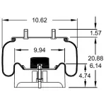 Trailer Air Spring Replaces S-25873, S-27341, W01-358-8774