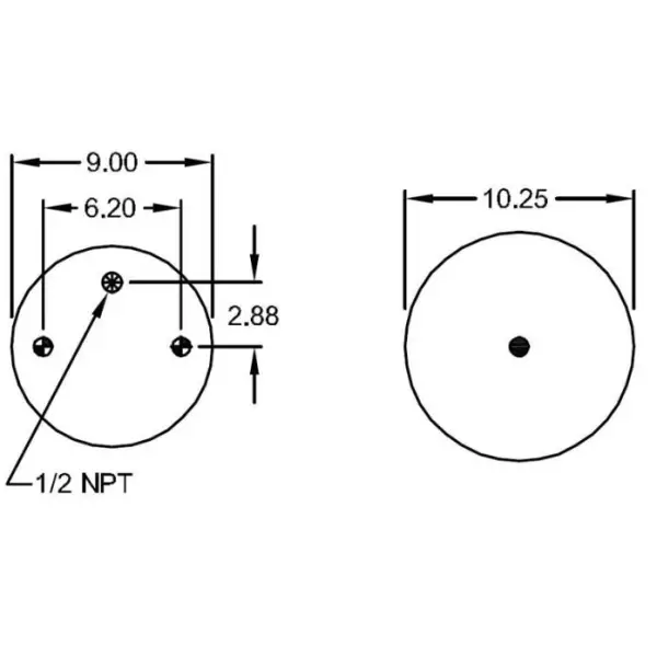 Air Spring for Peterbilt Replaces 03-07887, W01-358-8852, 64339