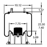 Air Spring Replaces ASC2500, W01-358-8888, 910-175P904, 66700