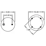 Air Spring Replaces ASC2500, W01-358-8888, 910-175P904, 66700