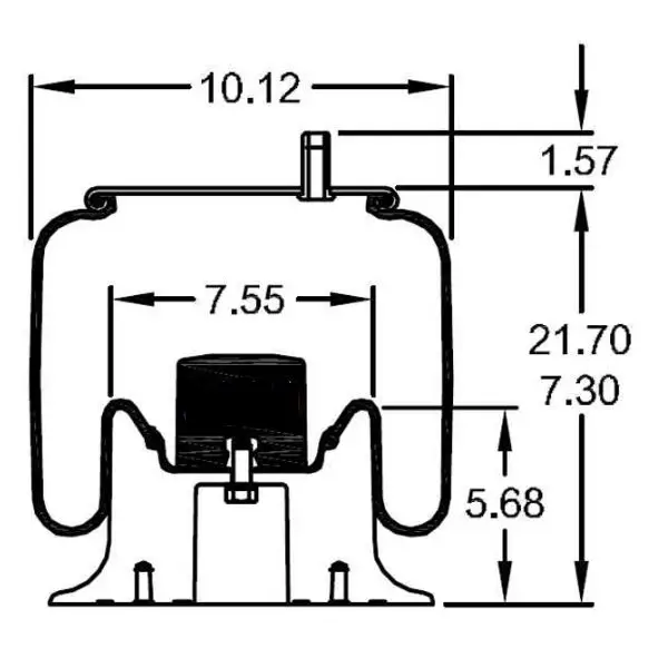 Trailer Air Spring Replaces C-20217, S-20217, W01-358-8944, 64401