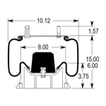 Trailer Air Spring Replaces S-1245, S-365143, 1R12-132, 161223