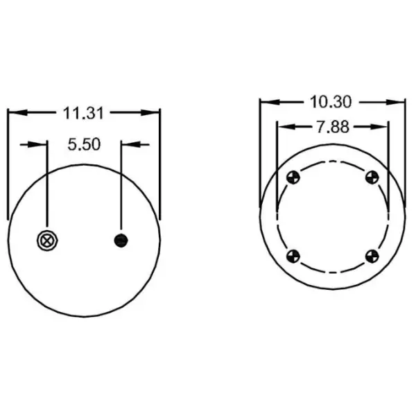 Trailer Air Spring Replaces S-3467, 365142, 1R13-038, S-3830