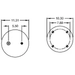 Trailer Air Spring Replaces S-3467, 365142, 1R13-038, S-3830