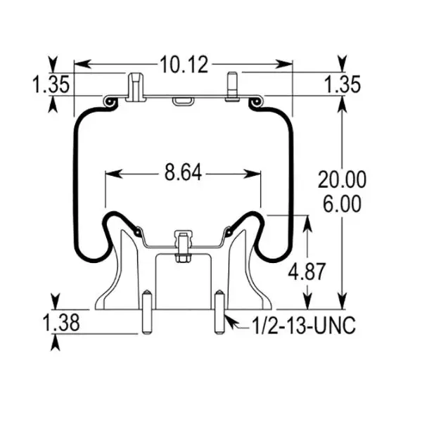 Air Spring for Navistar Replaces 1660581C-1, 501559C-1, 1R12-090