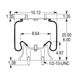 Air Spring for Navistar Replaces 1660581C-1, 501559C-1, 1R12-090