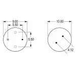 Air Spring for Navistar Replaces 1660581C-1, 501559C-1, 1R12-090