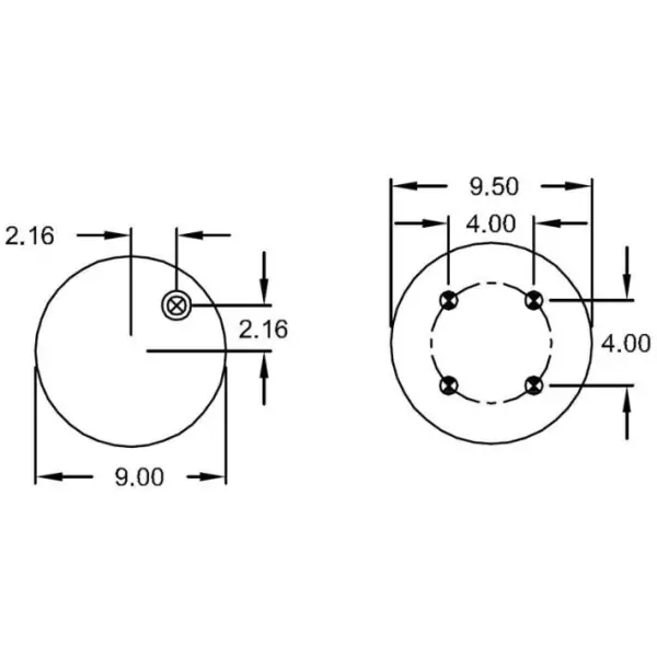 Trailer Air Spring Replaces S-20010, 1R13-077, W01-358-9270