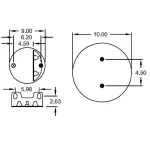 Trailer Air Spring Replaces W01-358-9287, 1R12-424, 64367