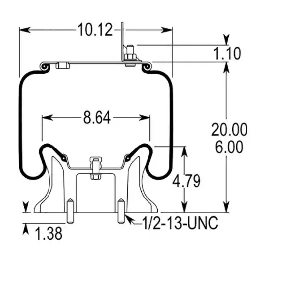 Air Spring for Volvo Replaces 1R12-400, 8061151, W01-358-9296