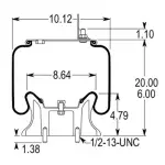 Air Spring for Volvo Replaces 1R12-400, 8061151, W01-358-9296