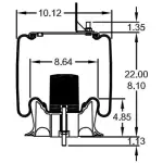 Trailer Air Spring Replaces W01-358-9297, 50898-2, 1R12-402