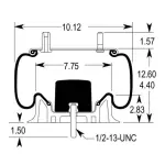 Trailer Air Spring Replaces 1R12-095, W01-358-9307, 905-57-129