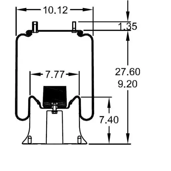 Trailer Air Spring Replaces 1R12-256, W01-358-9321, B-14249