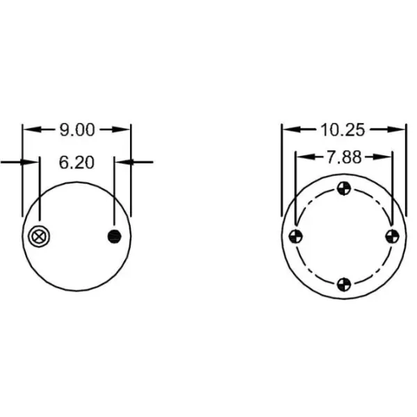 Trailer Air Spring Replaces 1R12-256, W01-358-9321, B-14249