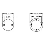 Trailer Air Spring Replaces 1R12-256, W01-358-9321, B-14249